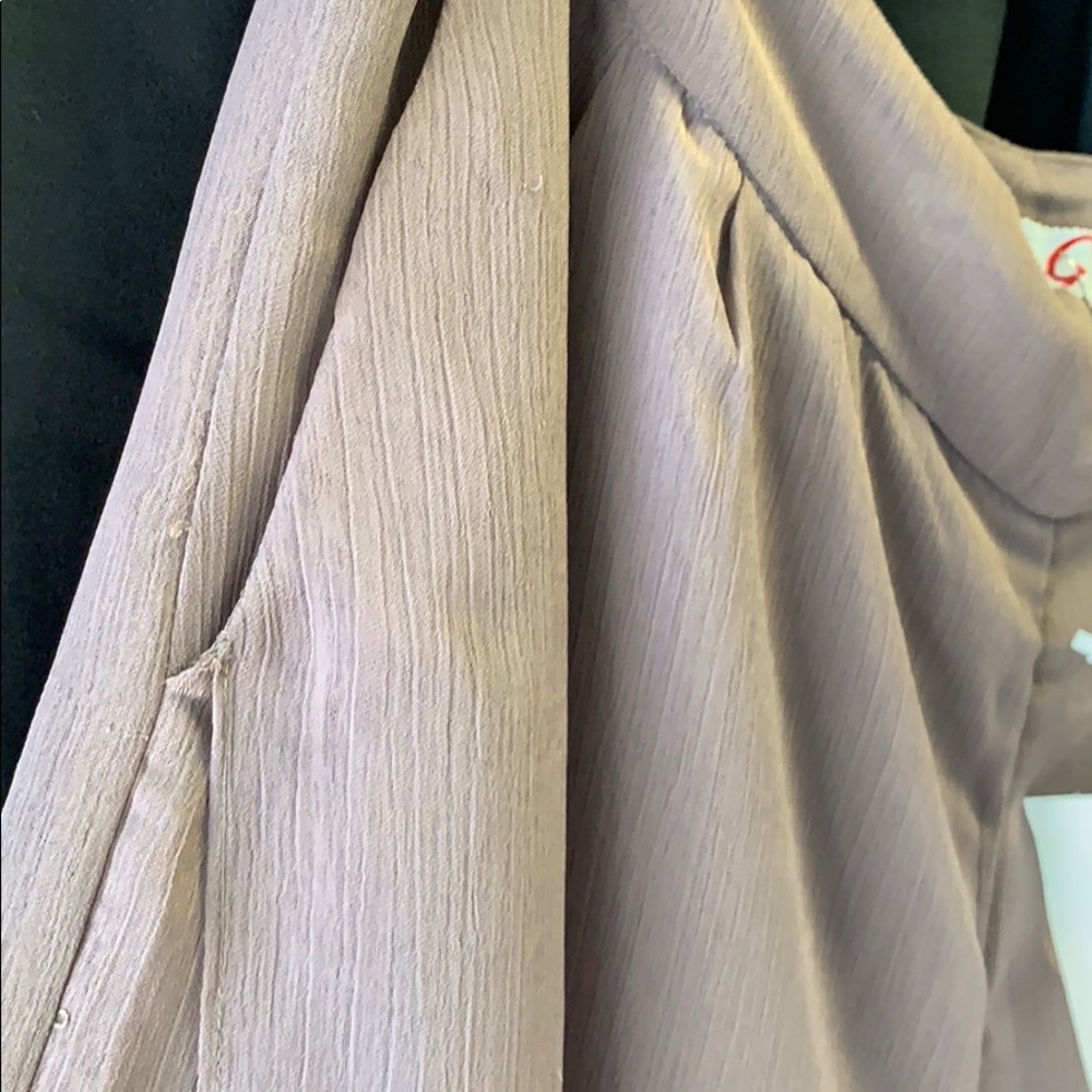 NWT Tan sheer palazzo pants - Picture 2 of 8